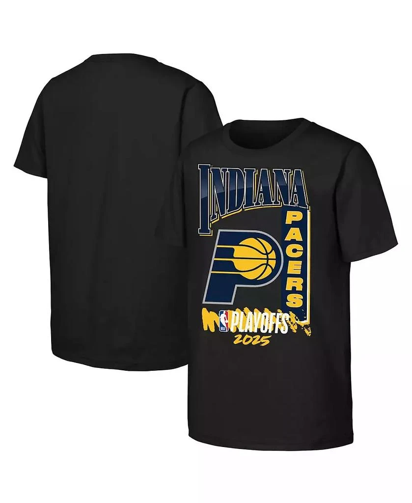 Outerstuff Big Boys and Girls Black Indiana Pacers 2025 NBA Playoffs Hype T-Shirt 1