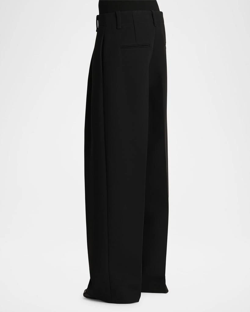 Khaite Lenton Pintuck Wool Pants 3