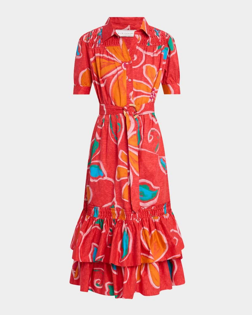 Shop The Suki Floral-Print Ruffle Tiered Midi Dress on Sale at BeyondStyle   Get 31% Off The Suki Floral-Print Ruffle Tiered Midi Dress with  Limited-Time Flash Deals, Exclusive Discounts, and Special Offers.