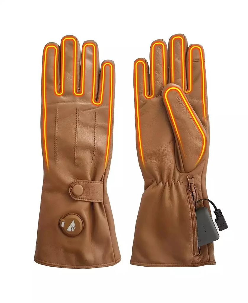 ActionHeat 5V Battery Heated Leather Dress Glove - Women's - Tan - XS 3