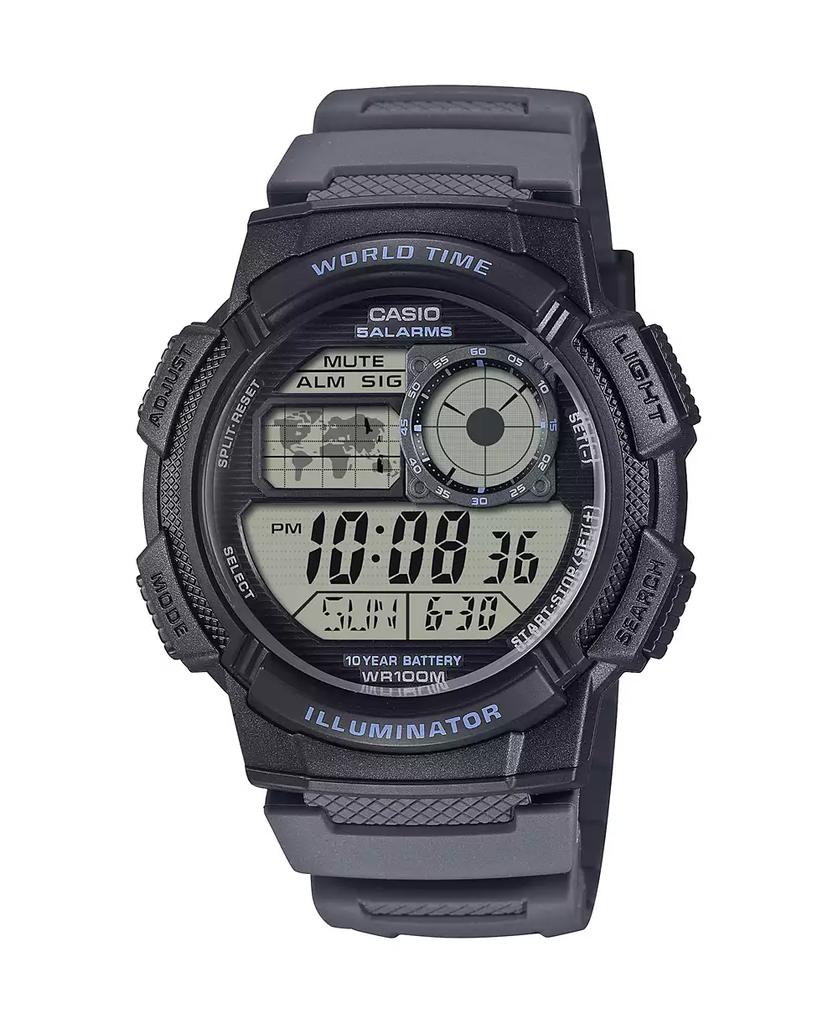 Casio Men's Digital Gray Resin Watch, 45mm