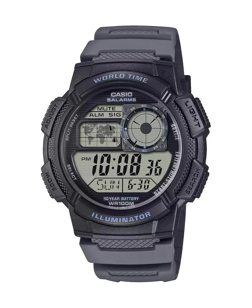 Casio Men's Digital Gray Resin Watch, 45mm 1