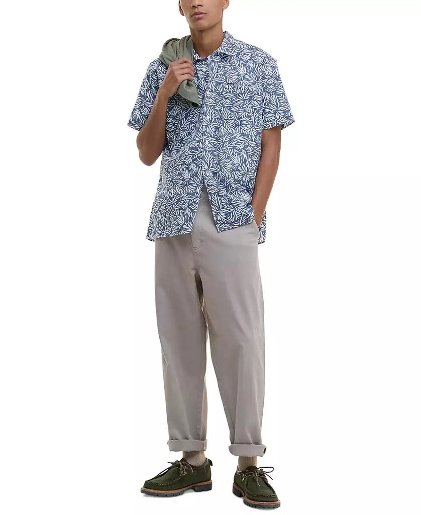 Barbour Men
s Jackstone Short Sleeve Button-Front Leaf Print Shirt 5