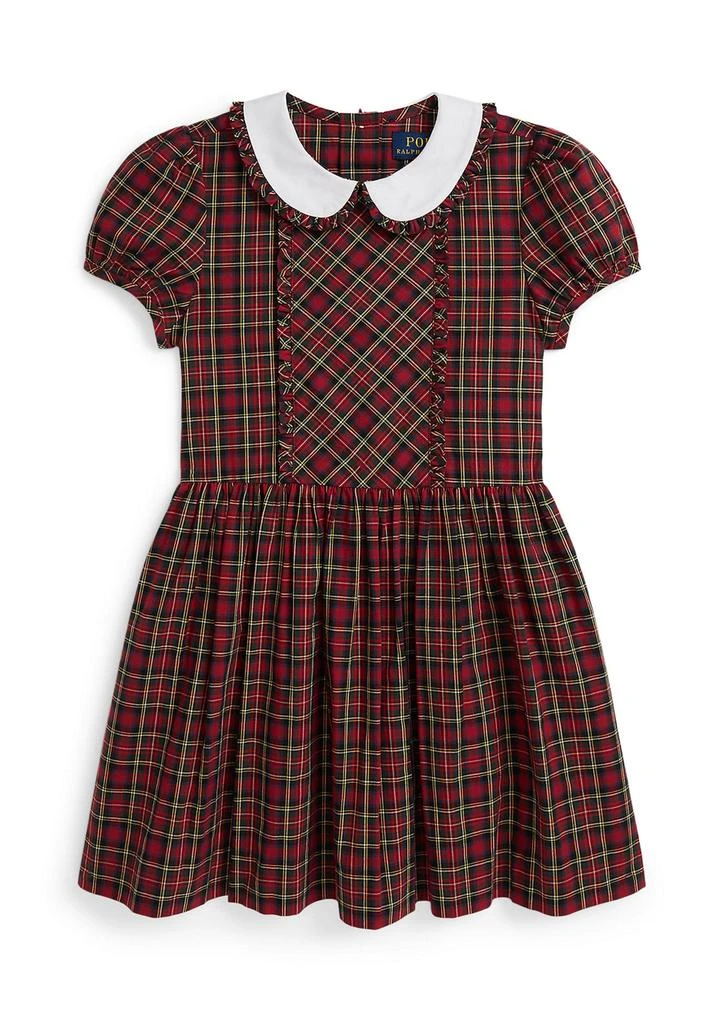 Ralph Lauren Girls 2-6x Plaid Ruffled Cotton Poplin Dress