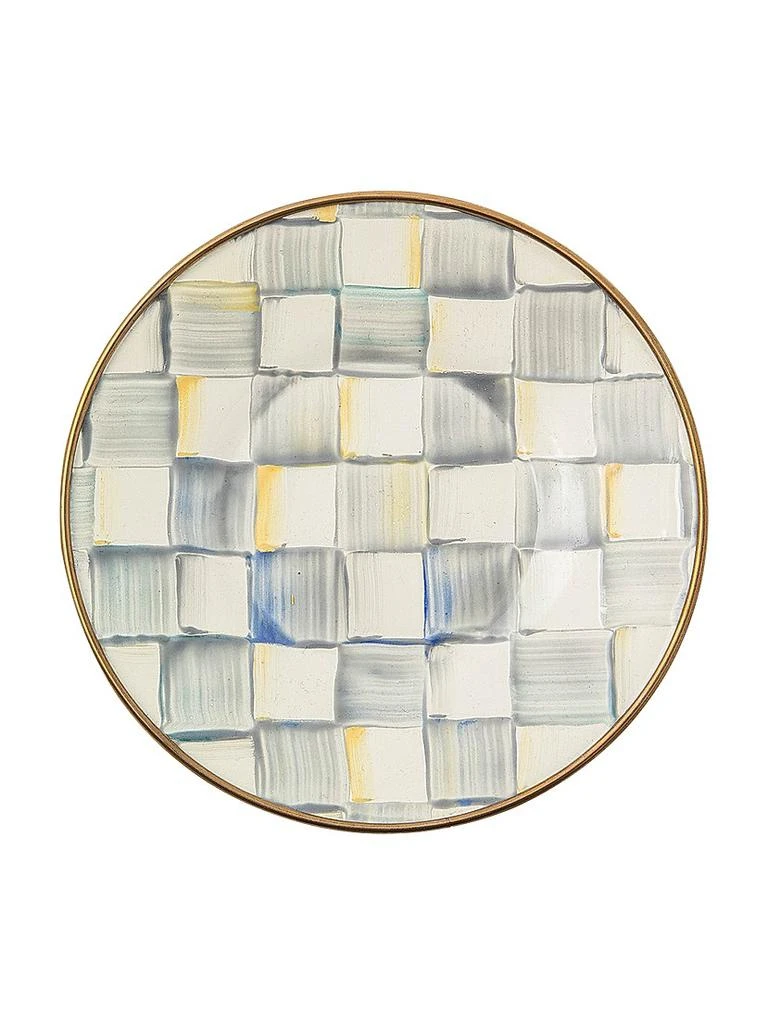 MacKenzie-Childs Sterling Check Enamel Saucer