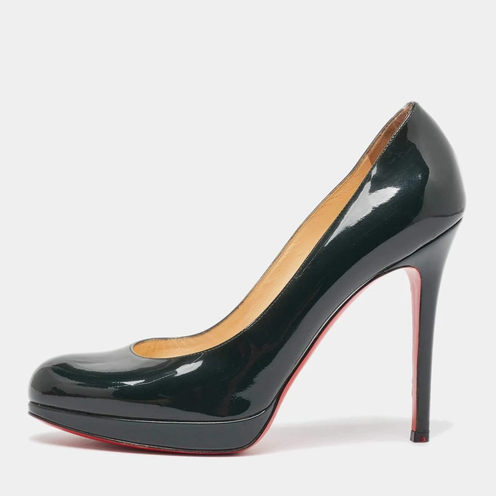 Christian Louboutin Christian Louboutin Green Patent Leather Simple Pumps Size 37.5 1