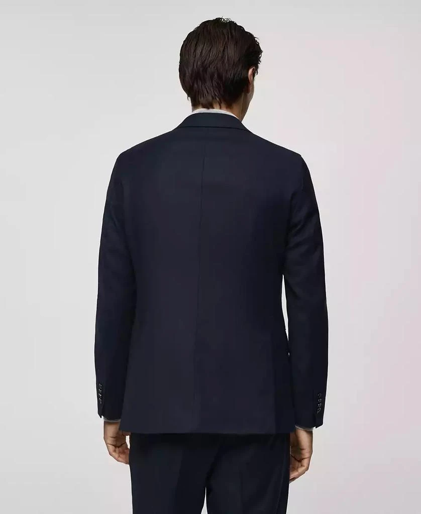 Mango Men's Slim-Fit Virgin Wool Suit Blazer 6