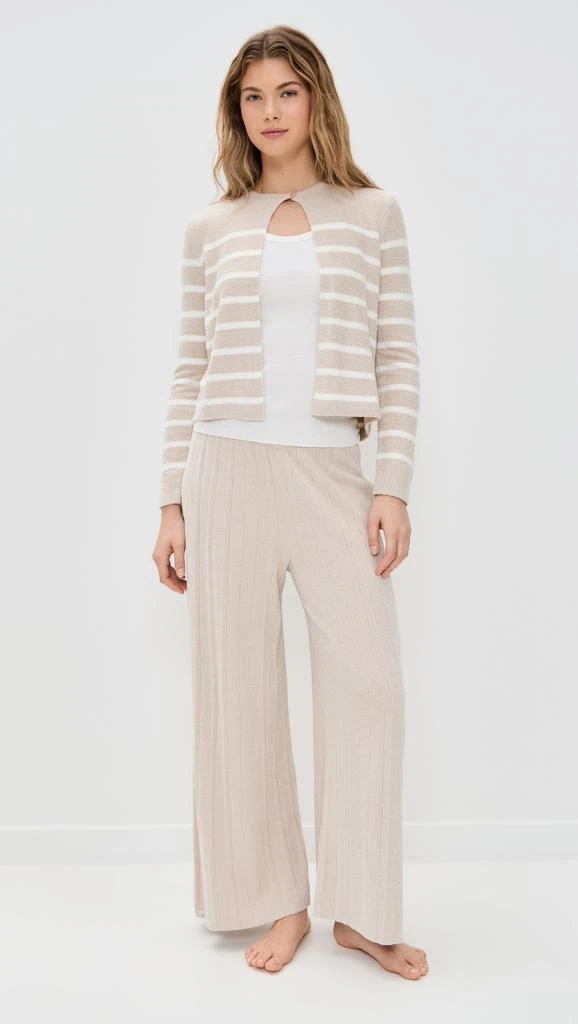 Barefoot Dreams Cozy Chic Lite Striped Cardigan with Button 4
