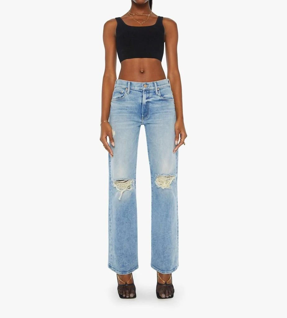 MOTHER Mid Rise Maven Sneak Jean In Peak-A-Boo 1