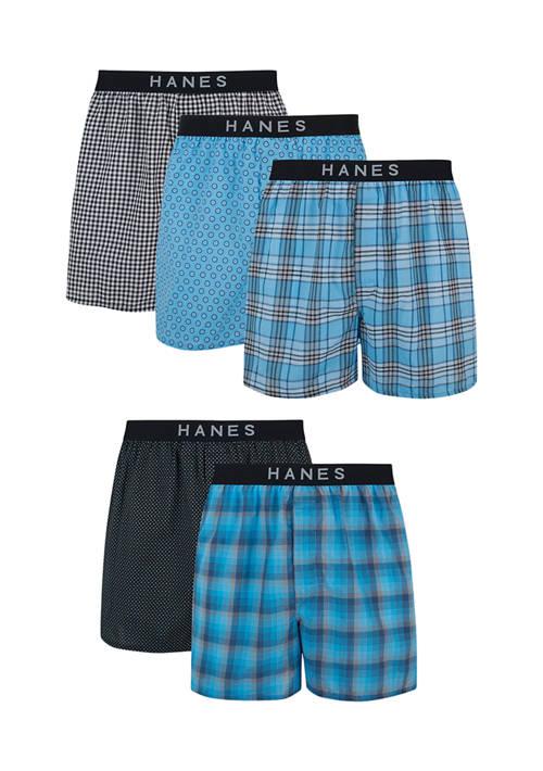 Hanes Ultimate Plaid Boxers   5 Pack