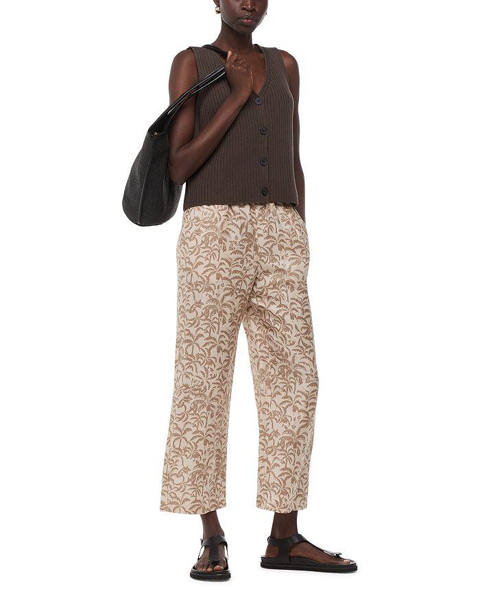 Whistles Palm Print Cropped Trousers