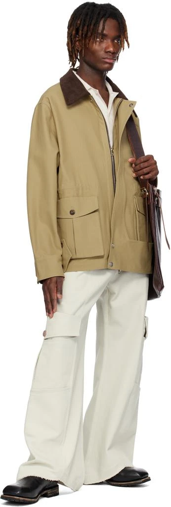 NULLUS Khaki Corduroy Paneled Michigan Jacket 4