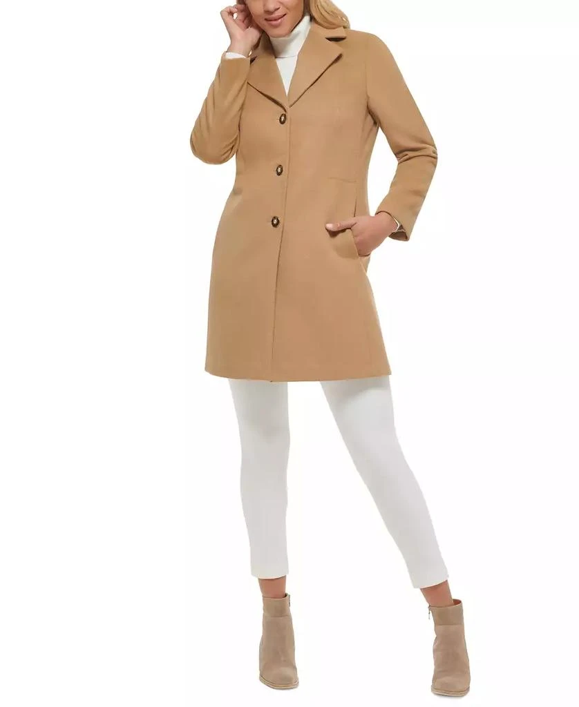 Calvin Klein Womens Single-Breasted Wool Blend Coat 5