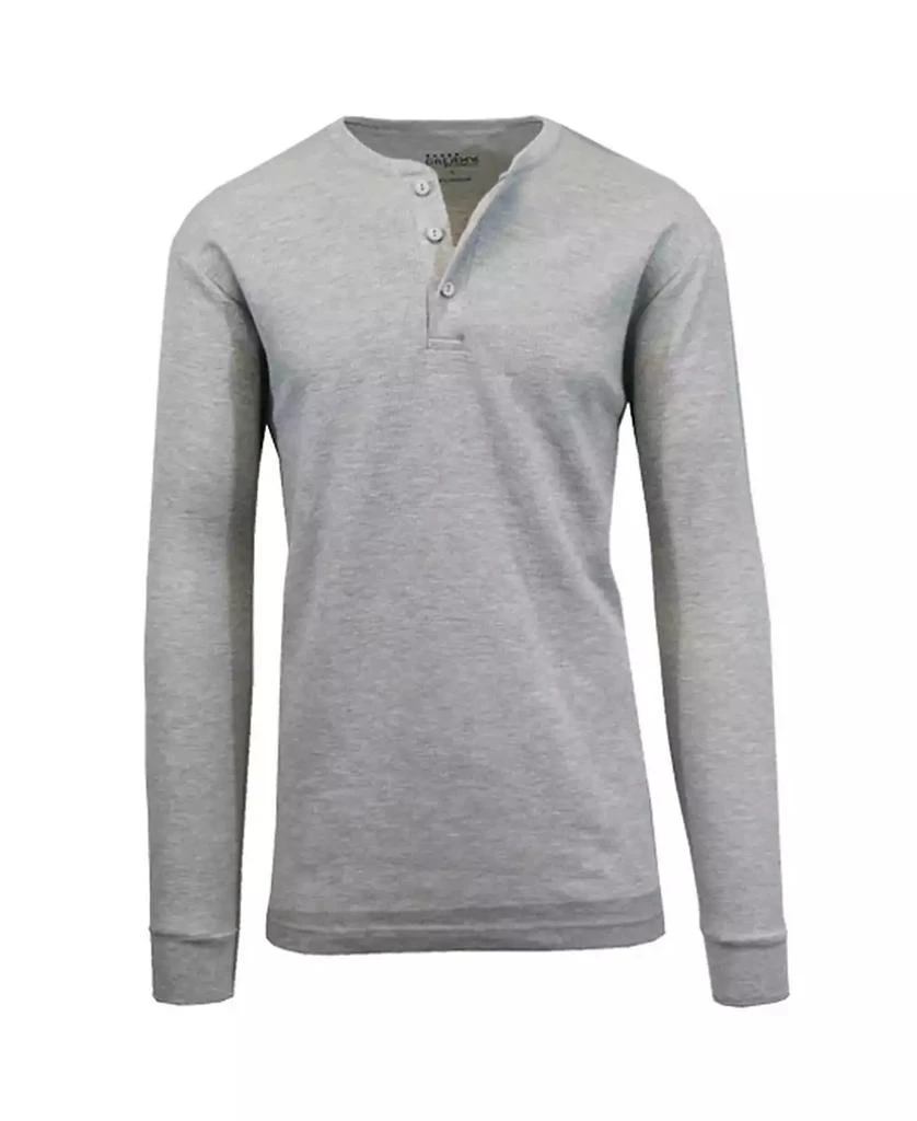 Galaxy By Harvic Men's Long Sleeve Thermal Henley Tee 5