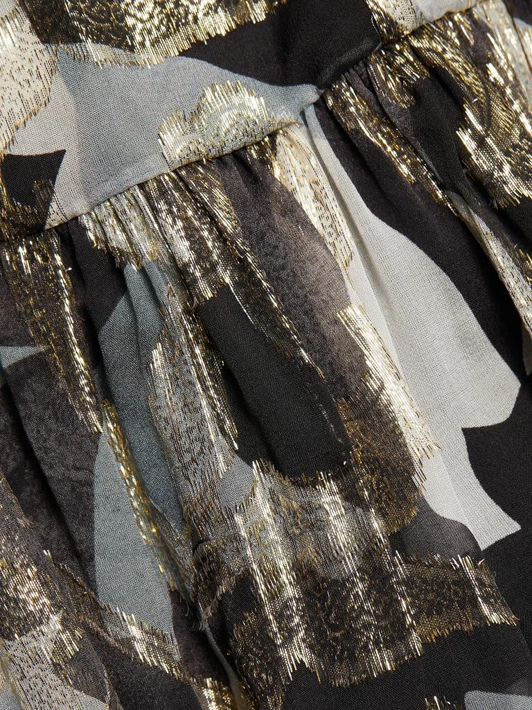 Kobi Halperin Jenson Metallic Floral Knee-Length Dress 6