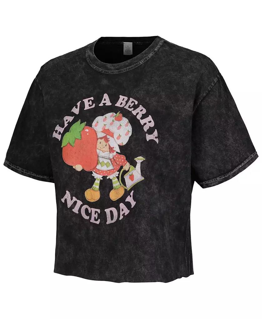 Mad Engine Men's and Women's Black Strawberry Shortcake Have A Berry Nice Day T-shirt