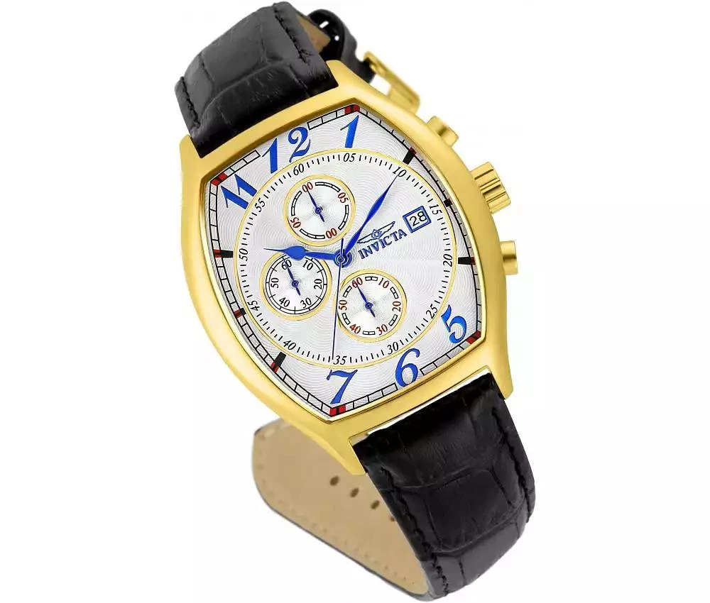Invicta Men's Specialty Quartz Chronograph White Dial Leather Watch 3