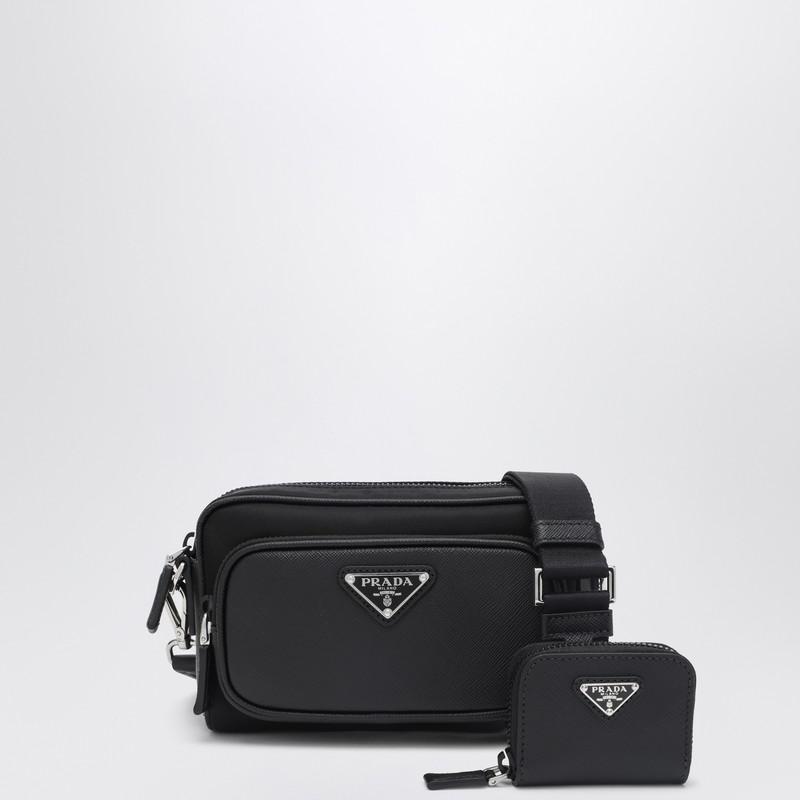 Prada Symbole Embroidered Fabric Bag - Shoulder Bags - Free