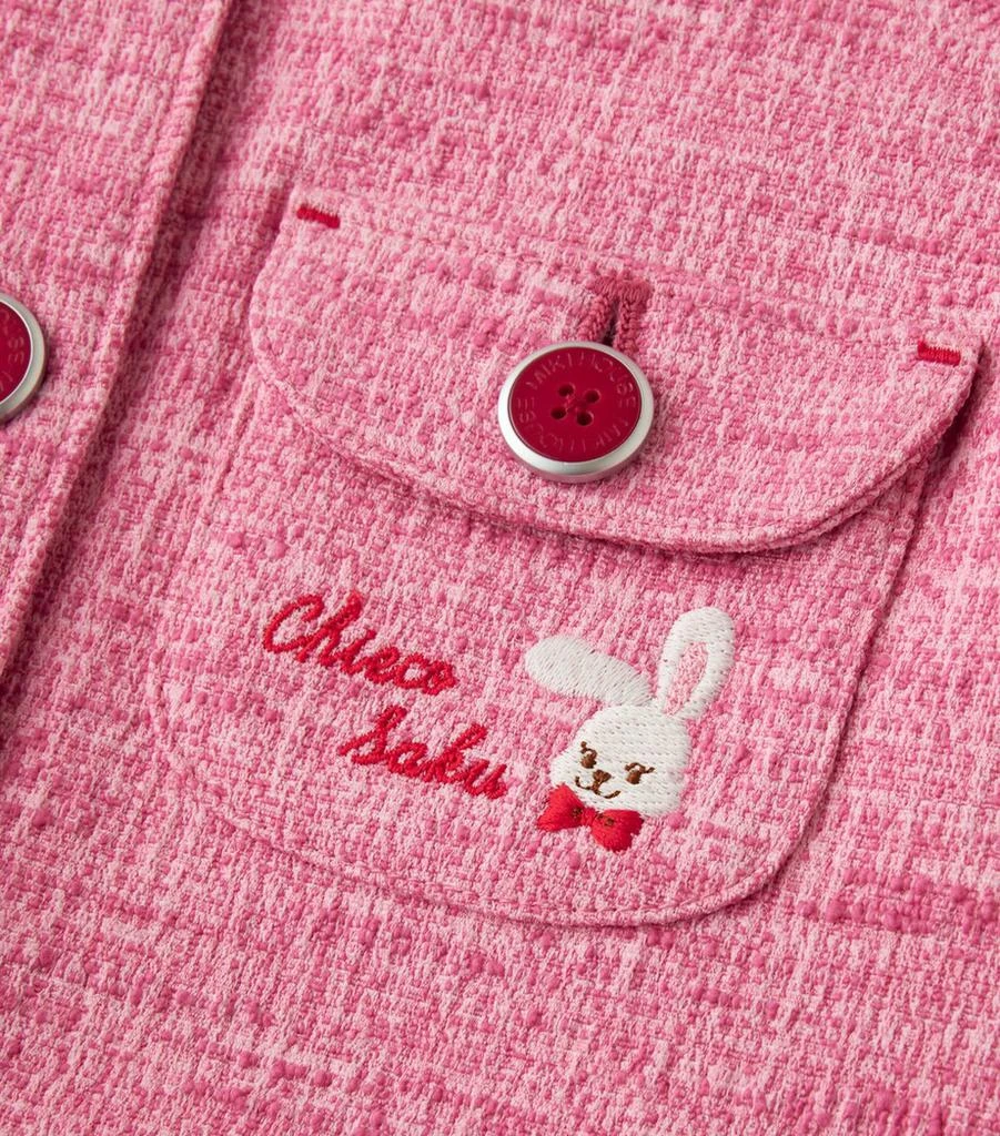 Miki House Tweed Embroidered Chieco Cardigan (2-7 Years) 7