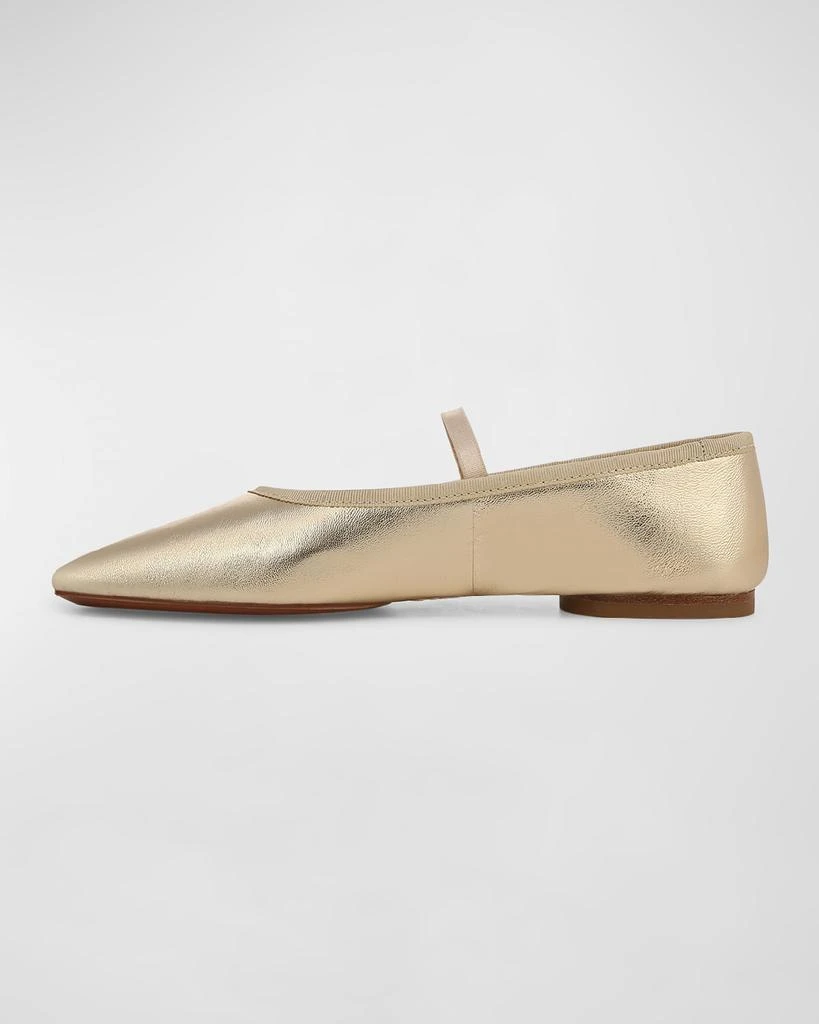 Vince Metallic Mary Jane Ballerina Flats 5
