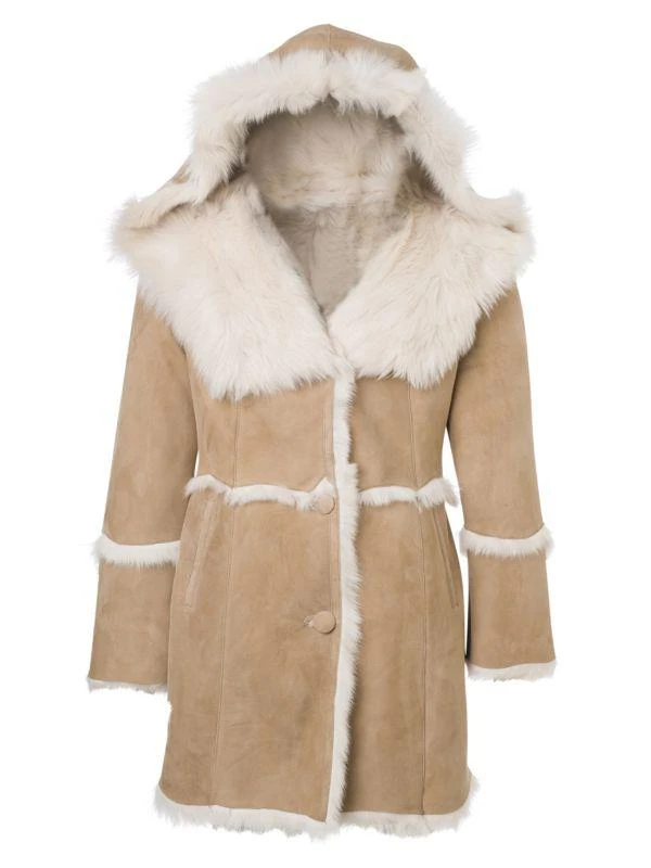 WOLFIE FURS Made For Generations™ Dyed Shearling Reversible Hooded Jacket 1
