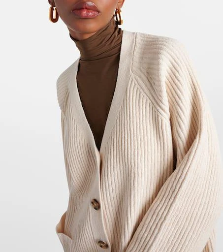 Totême Oversized cotton-blend bouclé cardigan 4