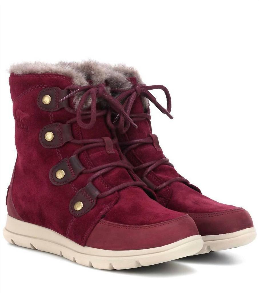 SOREL Sorel - Women's Explorer Joan Faux Fur Suede Leather Winter Boots