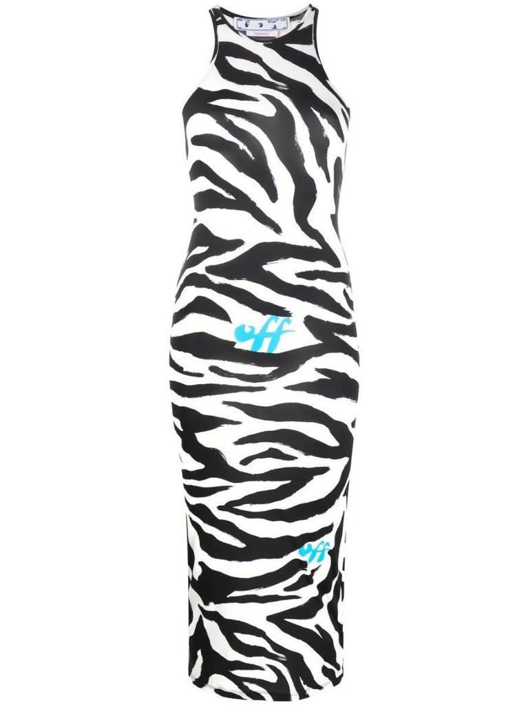 NA Zebra print midi Dress