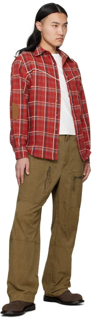 ANDERSSON BELL Red Noah Patch Check Shirt 4