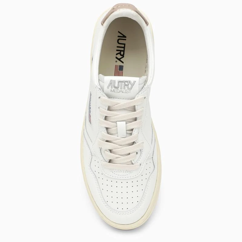 AUTRY Medalist white/gold leather trainer 4