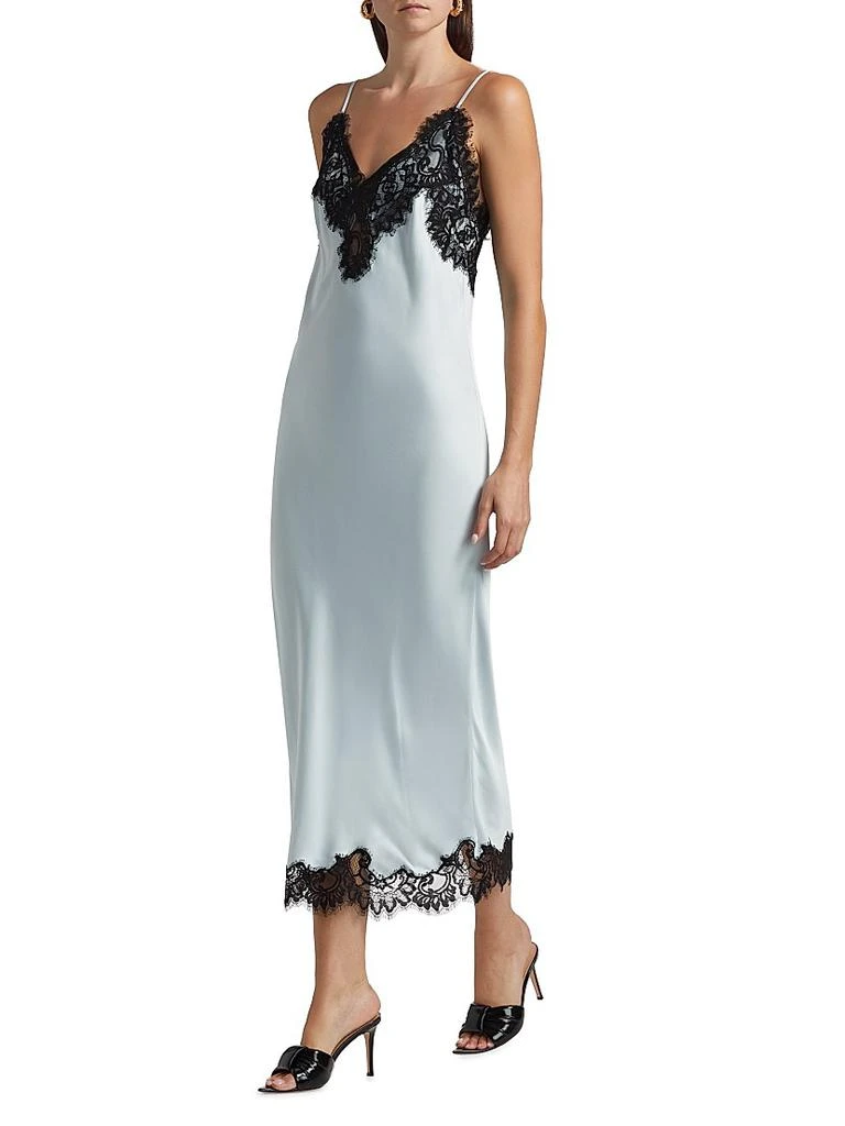 A.L.C. Lennon Satin-Lace Midi-Slipdress 4