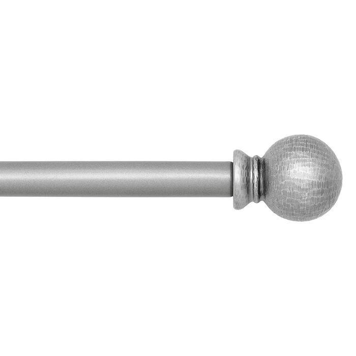 Elrene Home Fashions Farmhouse Ball Single Curtain Rod, 86"-120" 8