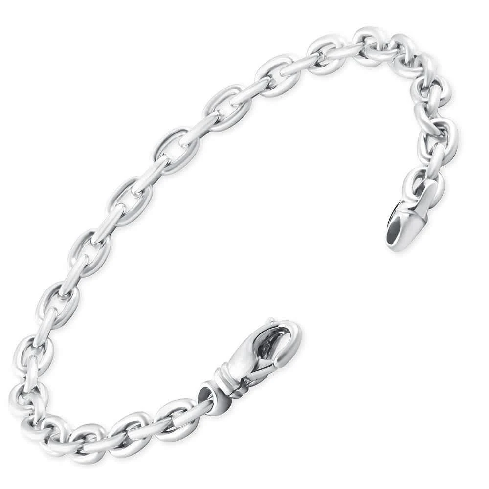 Pompeii3 Men
s 14k Gold (20gram) or Platinum (37gram) 5.5mm Link Bracelet 8.5" 2