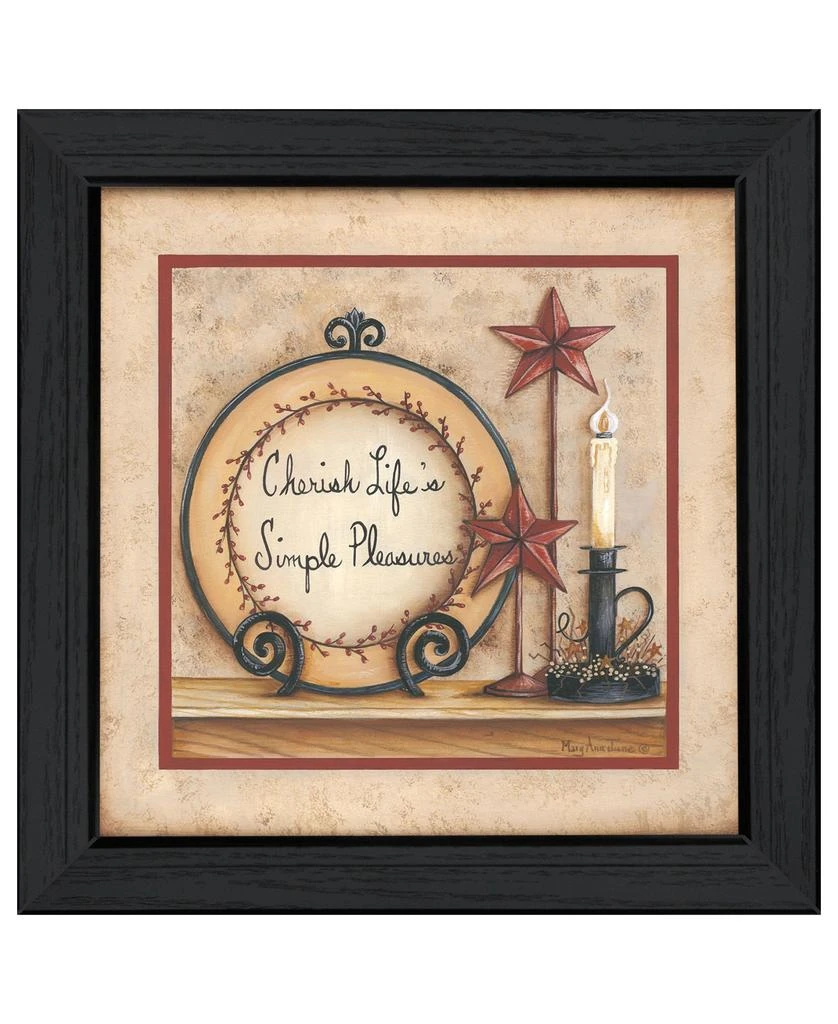 Hivvago Simple Pleasures 5 Black Framed Print Wall Art 2