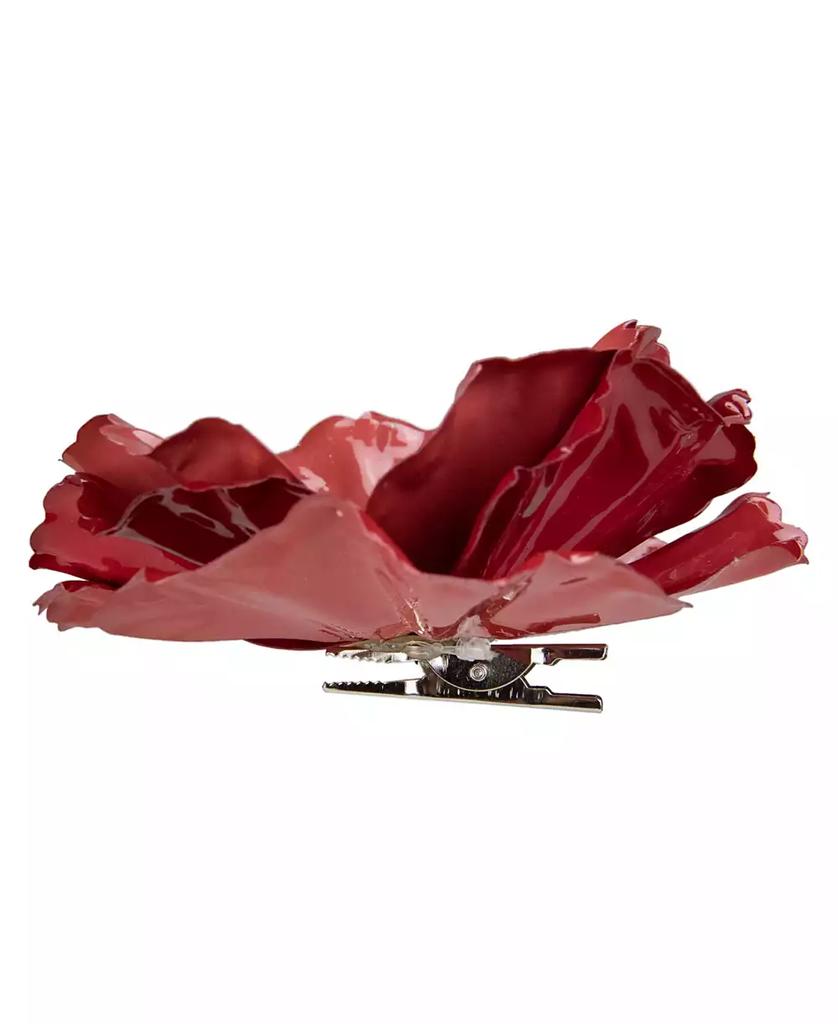 Northlight Shiny Coral Poppy Clip Christmas Ornament