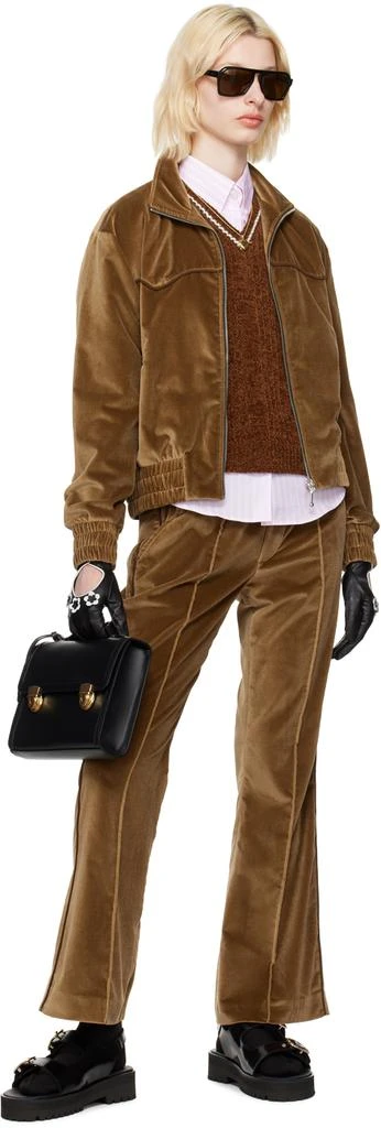 Ernest W. Baker Tan Flare Trousers 4