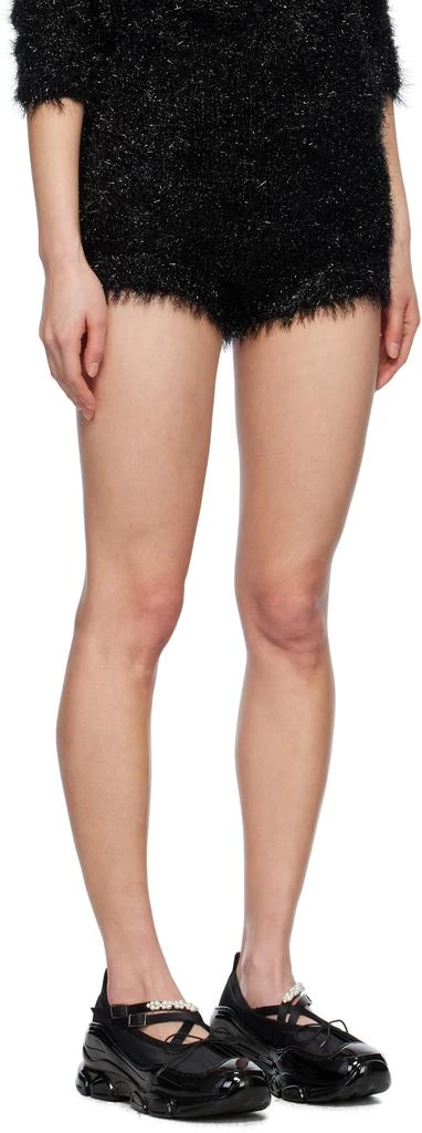 Simone Rocha Black Tinsel Knit Shorts 2