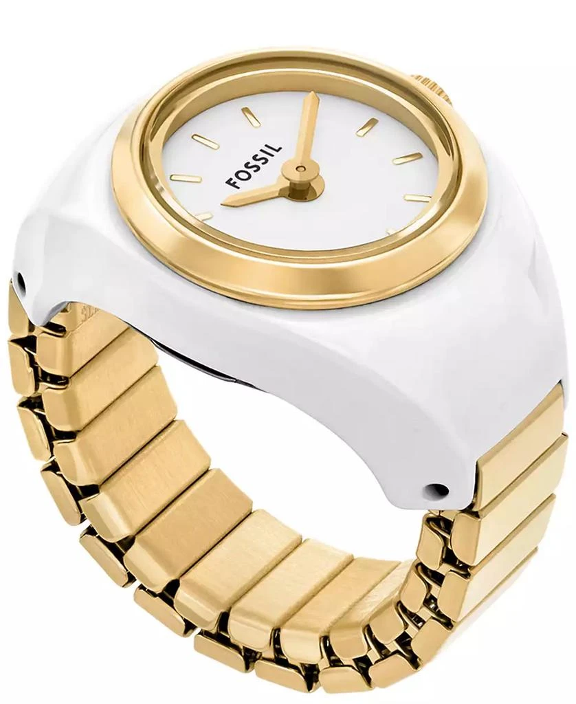 Fossil Women's Two-Hand Gold-Tone Stainless Steel Ring Watch, 15mm 1