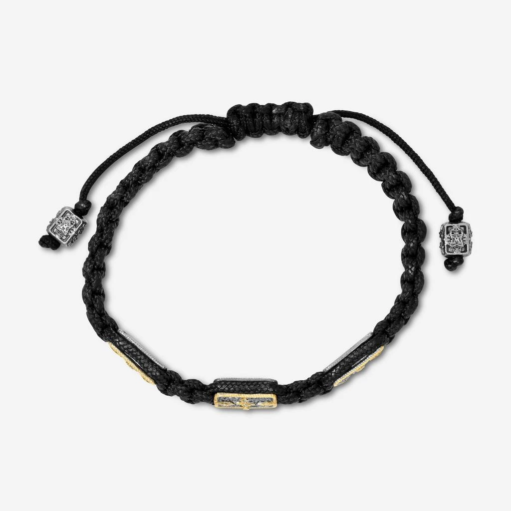 Armenta Armenta Men
s Romero 18K Yellow Gold 
Sterling Silver Diamond Cord Bracelet 18065 2