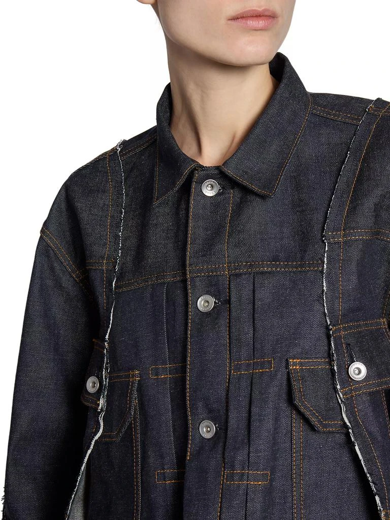 Sacai Seamed Asymmetric Denim Jacket 6