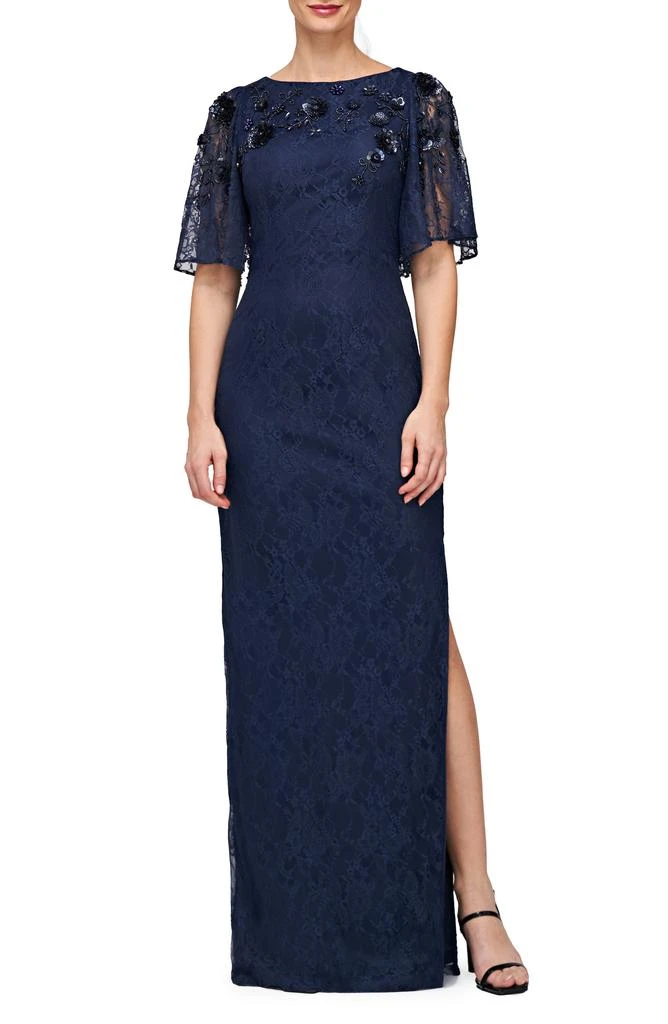 JS Collections Kalani Embellished Lace Gown 1