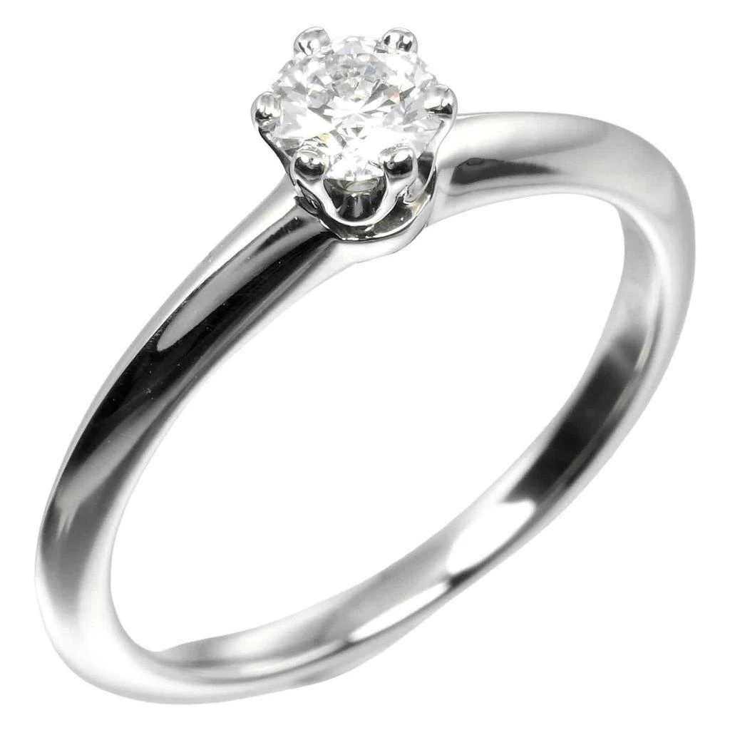 Tiffany 
Co. Tiffany Setting Solitaire Ring Platinum With Rbc Diamond Platinum Ring Jewelry (Pre-Owned)
