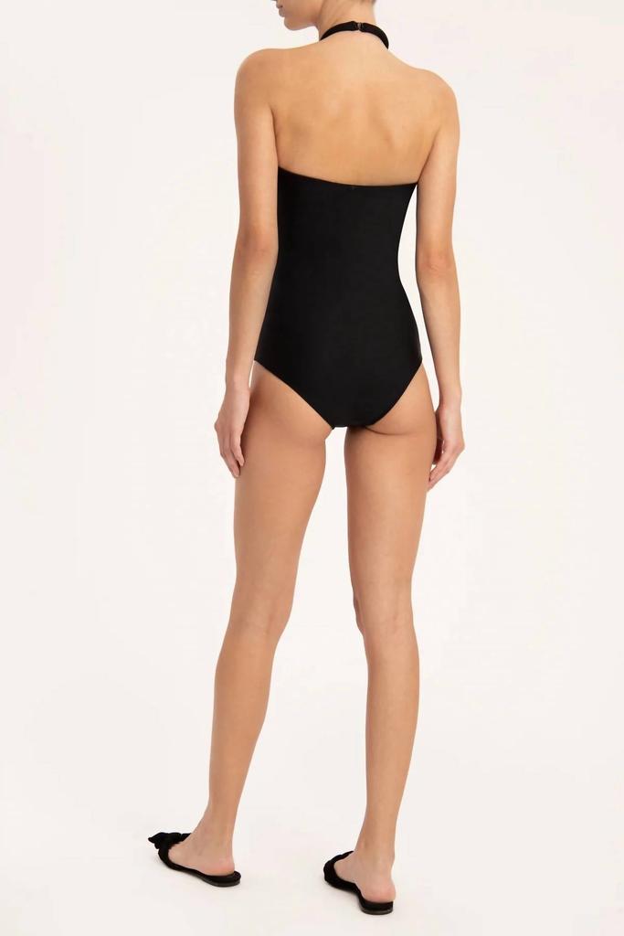Adriana Degreas Timeless Halter Neck Swimsuit In Black