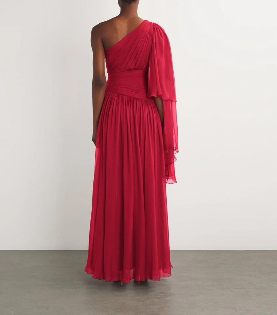 Zuhair Murad Silk Cape Maxi Dress 3