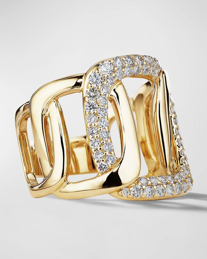 Mimi So 18K Yellow Gold 5 Link Pave Diamond Ring 2