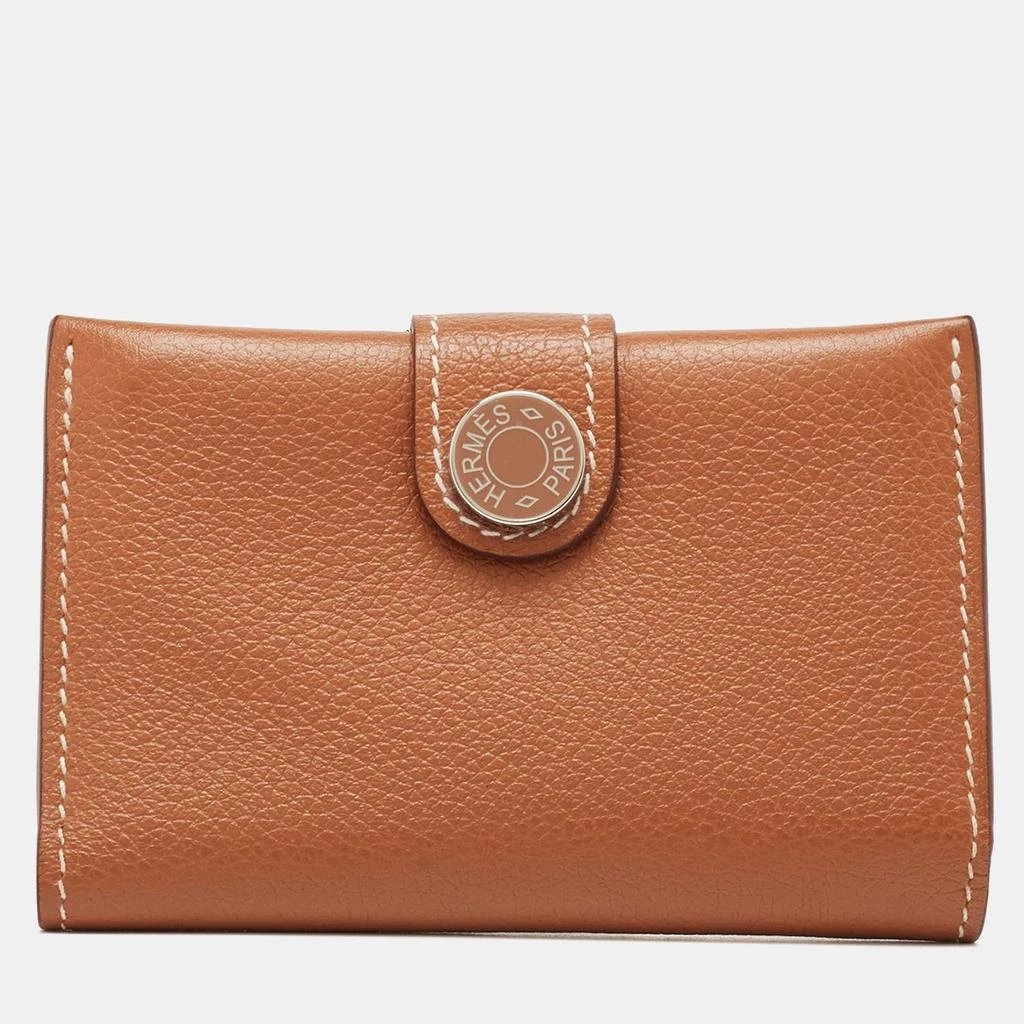 Hermes Hermès Gold Evercolor Leather R.m.s Card Holder 1