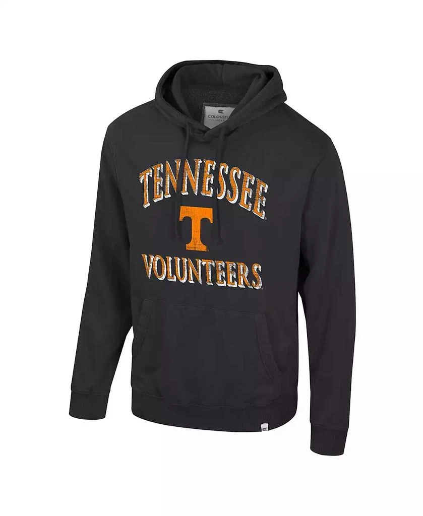 Colosseum Men's Black Tennessee Volunteers Big Tall Cap E-Tan Pullover Hoodie 3