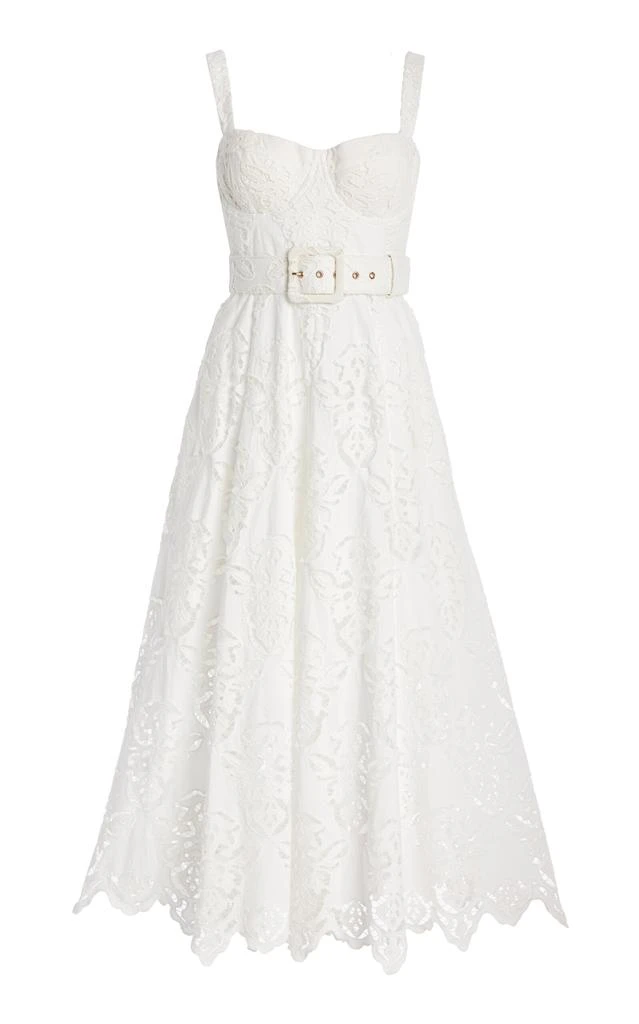 Cara Cara Cara Cara - Calypso Embroidered Eyelet Cotton Dress - White - US 8 - Moda Operandi 1