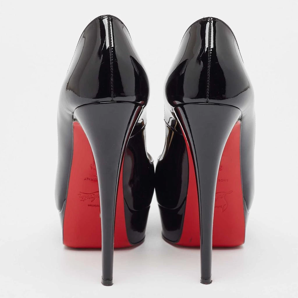 Christian Louboutin Christian Louboutin Black Patent Leather Lady Peep Pumps Size 37.5 5