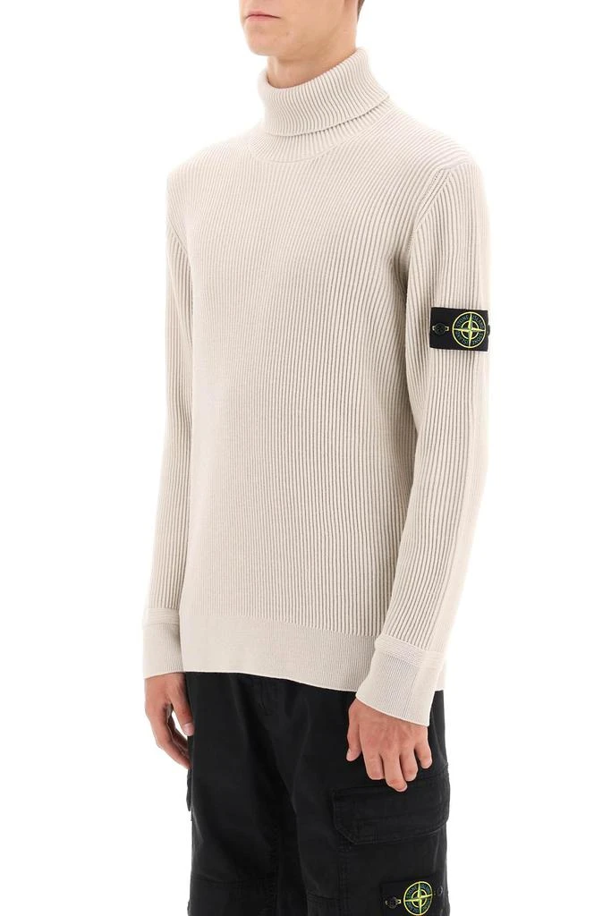 STONE ISLAND ribbed wool turtleneck sweater 4